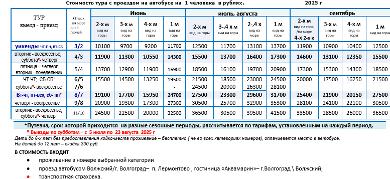 Гостиница «Аквамарин»  цены