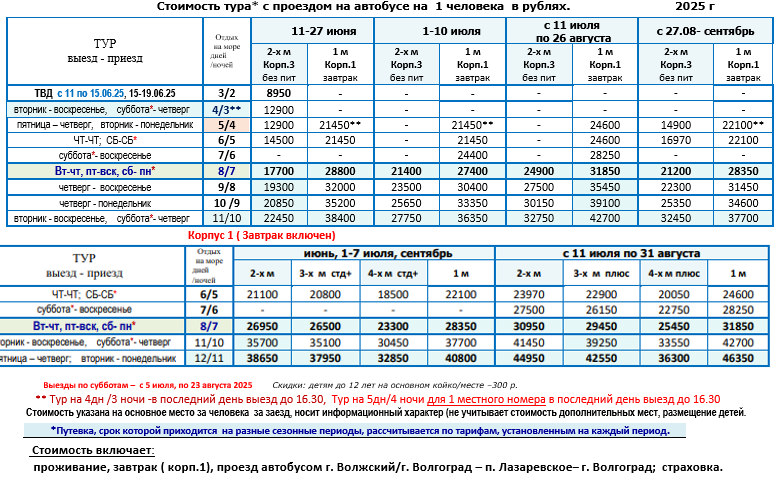 Пансионат «Морская звезда» цены